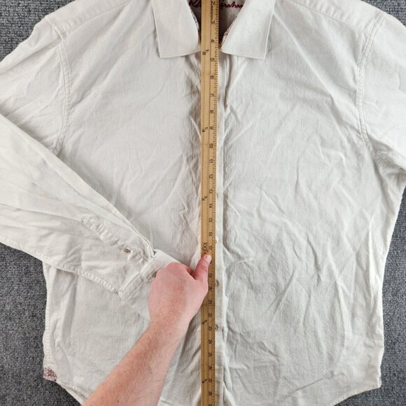 Robert Graham 2XL Classic Fit Geometric Pattern White Long Sleeve Button Up Men - Picture 14 of 16